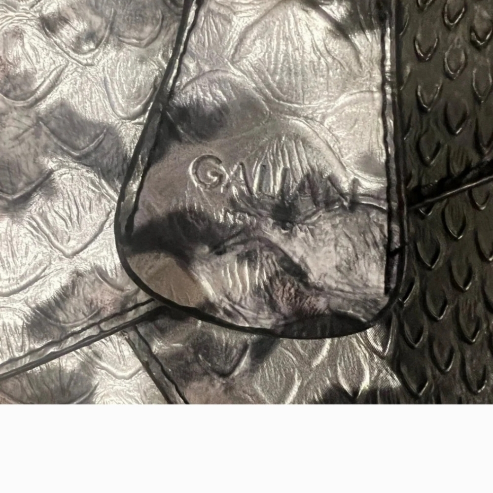 CLEARANCE! Galian Women's Snakeskin Tote Bag, Structured, XL Tote, EUC - Picture 2 of 6